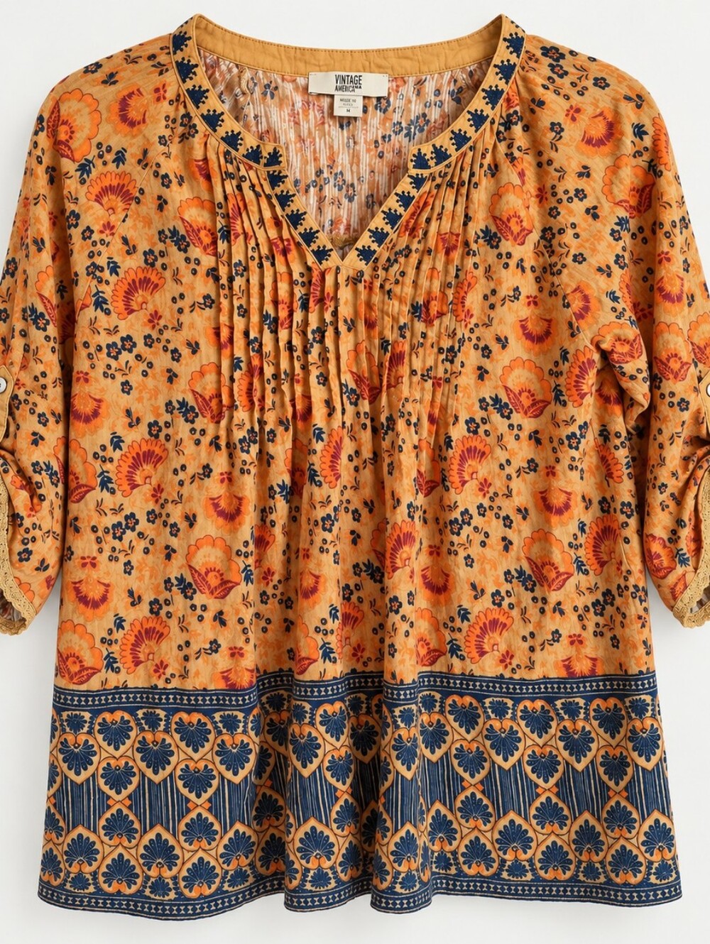 Vintage America Boho Top-Sz S